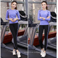 Großhandel 88% Polyester 12% Spandex Sport Tops Frauen, Gym Wear, Langarm Yoga Tops Frauen